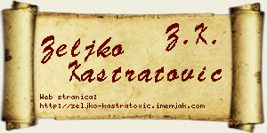 Željko Kastratović vizit kartica